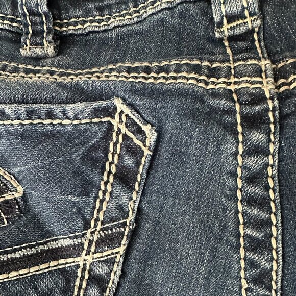 SILVER SUKI STRAIGHT JEANS - THICK STITCHING - Picture 5 of 11